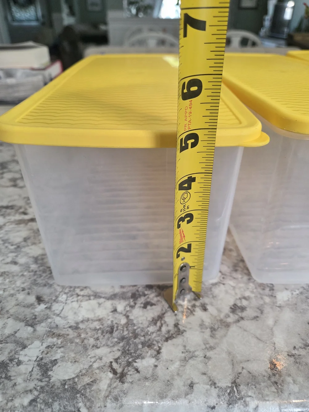 S/3 Tupperware Large FridgeSmart Yellow Fruit Veggie Refrigerator Container